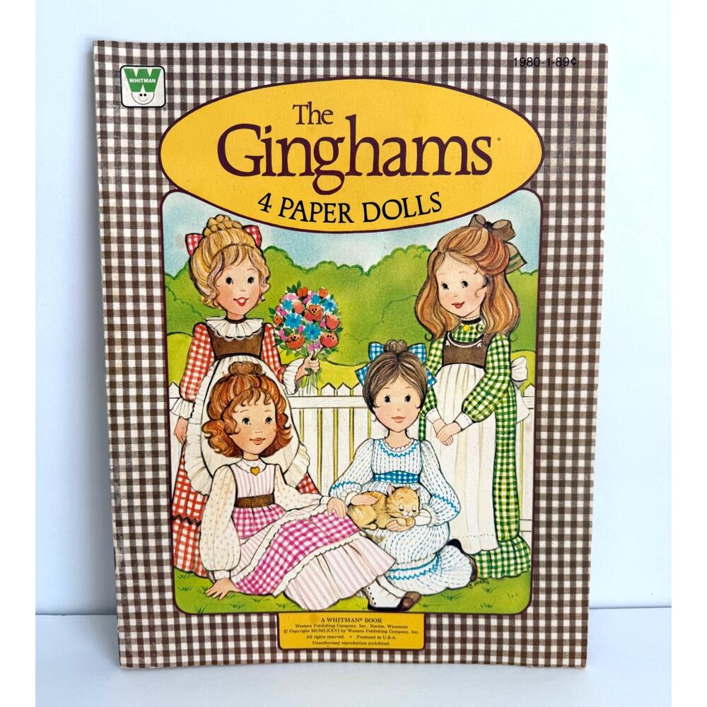 Vintage The Ginghams Paper Dolls Book Uncut Pages Whitman 1980